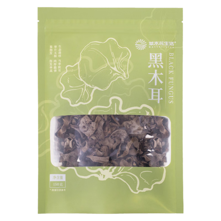 草木花生活 黑木耳 150g 产自随州 肉厚脆弹 泡发率高