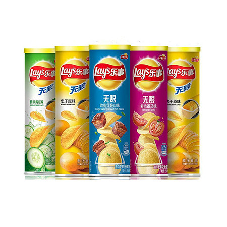 乐事Lay’s无限薯片 休闲零食 104g*3膨化食品 口味随机图片