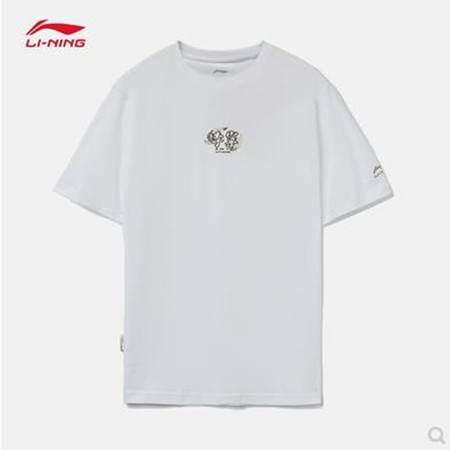 李宁/LI NING 运动时尚系列男子圆领休闲针织透气短袖T恤2021年AHSR517