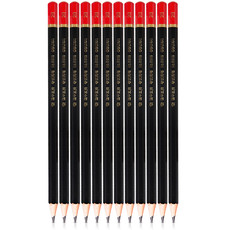 得力/deli 58119-2B考试铅笔12支/盒涂卡铅笔绘图六角杆学生文具