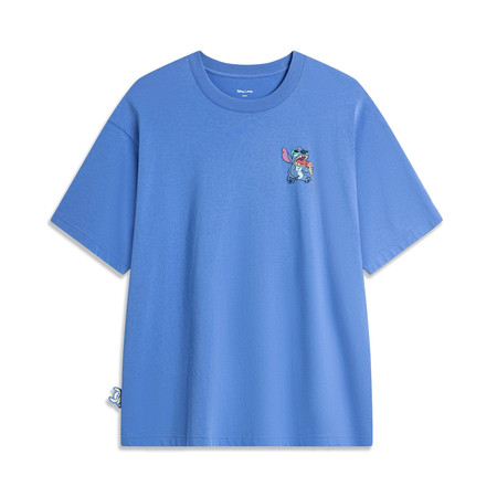 李宁/LI NING X迪士尼史迪奇联名男女同款宽松短袖T恤ATSU159文化衫
