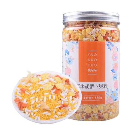 姚朵朵 玉米胡萝卜粥料580g/罐 杂粮早餐粥料