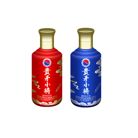 贵矛小将·43度53度酱香白酒 100ml*2瓶 茅台镇创新小酒 推广试尝价  2两装