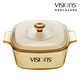 VISIONS 美国康宁晶彩透明锅1.5L超耐热透明玻璃方形煮锅VS-15-RV 透明琥珀色