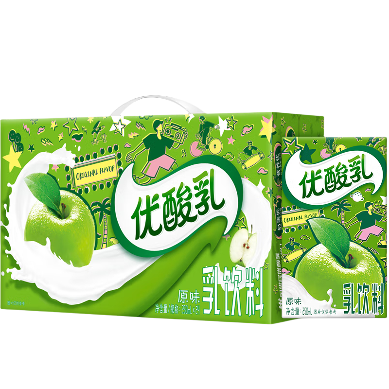 伊利 优酸乳原味250ml*24盒/箱 乳饮料早餐伴侣 礼盒装