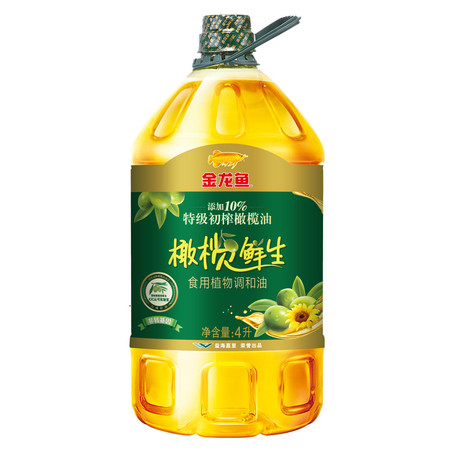  金龙鱼添加10%特级初榨橄榄油食用植物调和油4L（橄榄鲜生）
