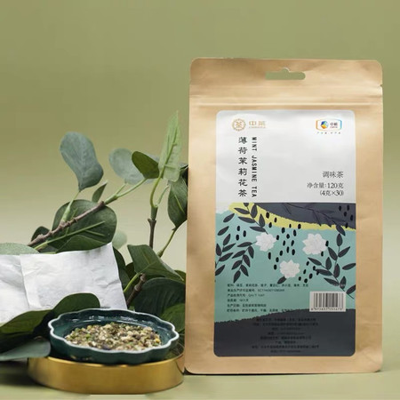 中茶牌 薄荷茉莉花茶 赤小豆薏米莲子代用茶 独立包装 120g图片