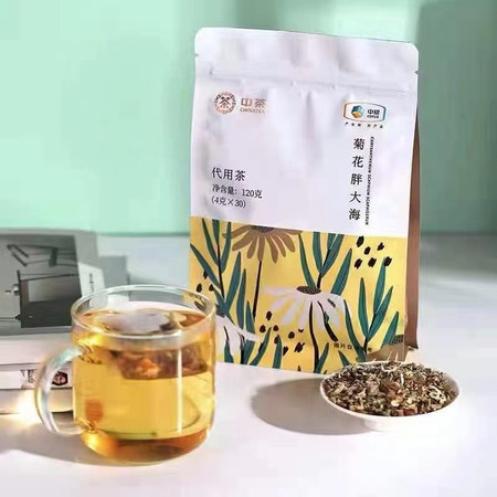 中茶牌 菊花胖大海*3袋 三袋装 独立包装 功能性代用茶120g*3袋图片