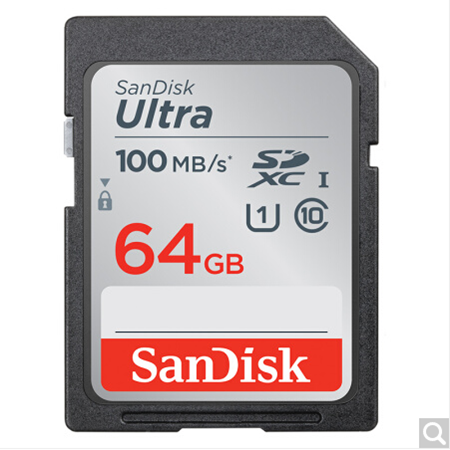 闪迪/SANDISK 64GB SD存储卡 C10 至尊高速版内存卡 读速100MB/s 捕捉全高清图片