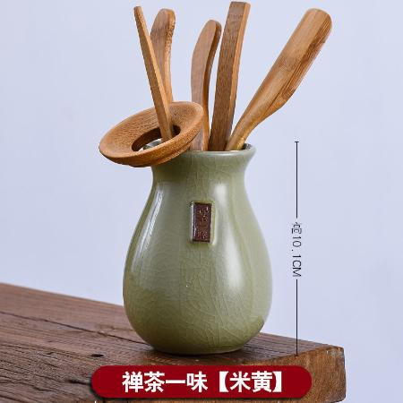 功夫茶具配件茶道六君子整套装实木茶夹竹制镊子茶杯茶叶夹子图片