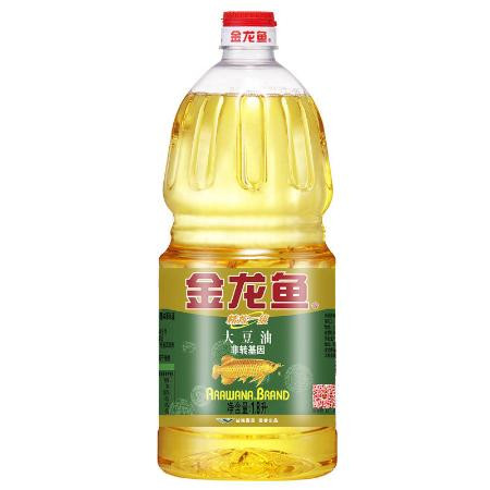 金.龙.鱼.精炼一级大豆油1.8L/桶非转基因色拉油食用油家用炒菜凉拌