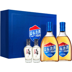 劲牌 蓝标劲酒礼盒36度500ml*2+尊享毛铺小酒100ml*2