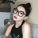 黑色粗框眼镜女学生GM韩版近视米丁素颜无度数防辐射网红防蓝光镜