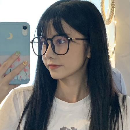 黑框眼镜女学生韩版大框圆脸防蓝光辐射眼镜近视有度数护眼睛网红图片
