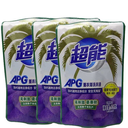 超能 APG洗衣液薰衣草香型-108g*3袋图片