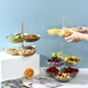 多层水果盘客厅零食收纳盒糖果盘现代创意塑料茶几家用干果盘果篮