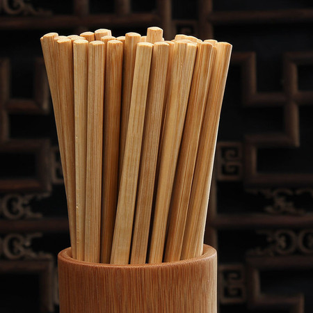 竹筷子天然无漆无蜡饭店用快子套装家庭商用筷子餐具家用防滑图片