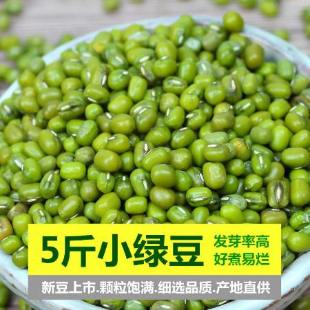 【5斤】农家小绿豆去皮脱皮绿豆糕饼绿豆汤材料新鲜豆芽笨绿豆【大均良品】图片