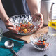 【邮政包邮】透明钻石玻璃碗水果蔬菜沙拉碗米饭汤碗家用餐具套装