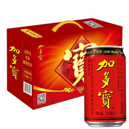 1月新货加多宝凉茶饮料310ml12罐植物饮料去火凉茶整箱正品