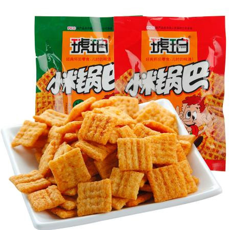 【新货】琥珀小米锅巴25g/袋香脆膨化食品薯片休闲零食品批发图片