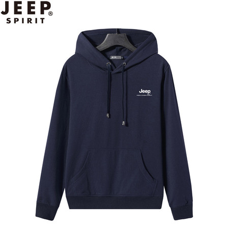 【领券立减20元】JEEP SPIRIT 吉普卫衣男连帽宽松套头帽衫男士休闲上衣图片