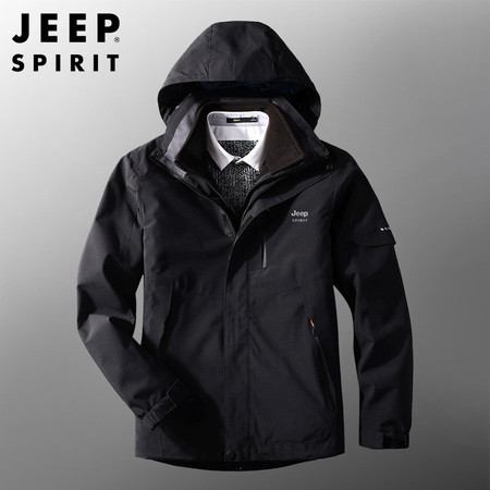 JEEP SPIRIT 冲锋衣男三合一两件套防风防水外套7031