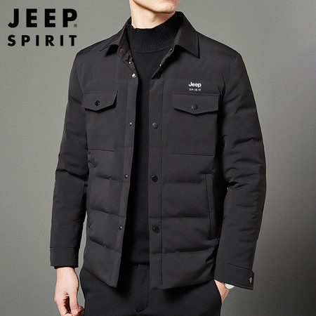 JEEP SPIRIT 羽绒服男冬新款白鸭绒男款保暖外套