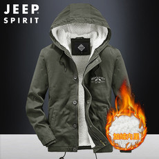 JEEP SPIRIT 吉普休闲男外套加绒加厚棉服宽松棉衣秋冬季防风夹克7035