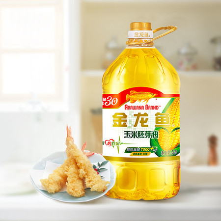 金龙鱼 食用油 非转基因 压榨甜香玉米胚芽油5L