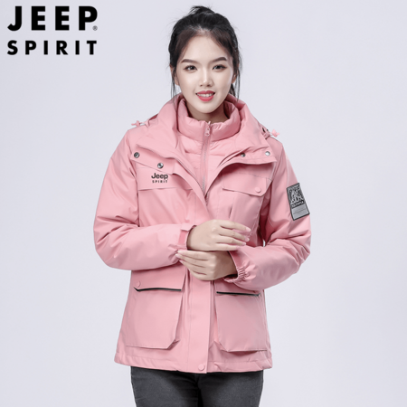 JEEP SPIRIT 吉普羽绒服 男女秋冬情侣羽绒服内胆防雨外套保暖内胆拆卸滑雪户外加厚登山服图片