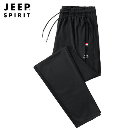 JEEP SPIRIT 吉普冰丝休闲裤 男直筒冰丝透气裤子男休闲长裤束腿/平腿裤