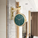 美世达北欧双面钟表挂钟客厅简约时钟时尚家用个性创意现代两面表