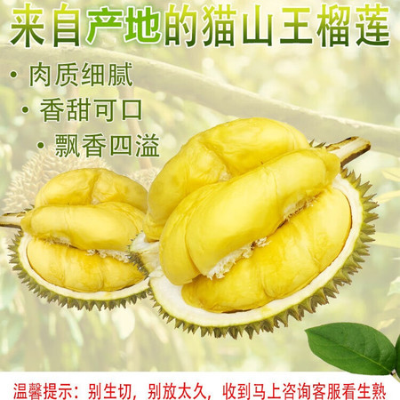 邮鲜生 猫山王榴莲进口水果正宗越南新鲜一个装图片
