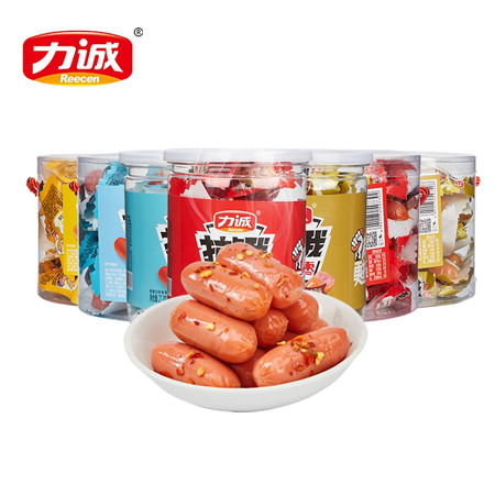 晋江市振兴馆力诚抗饿小肉枣212g休闲食品零食烤肠即食火腿炭烤小香肠