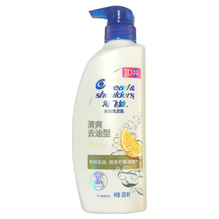 海飞丝1瓶装去屑洗发水 （丝质柔滑清爽去油）500ML