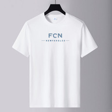 verhouse  夏季男士短袖T恤新款纯色宽松休闲FCN印花上衣