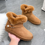 verhouse 女士新款雪地靴冬季加绒保暖舒适防滑面包鞋 加绒保暖 防滑耐磨