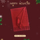  verhouse 女士圣诞节围巾时尚休闲红色冬季流苏披肩 亲肤舒适 喜迎圣诞