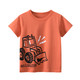  verhouse 短袖T恤儿童夏季卡通印花挖掘机休闲舒适上衣 休闲亲肤