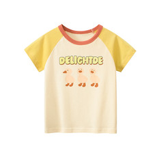 verhouse 夏季新款童装短袖T恤卡通小鸭子图案休闲短T 140cm 休闲舒适