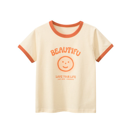 verhouse 儿童T恤夏季短袖打底衫笑脸图案舒适打底衫  90cm 舒适 亲肤柔软图片