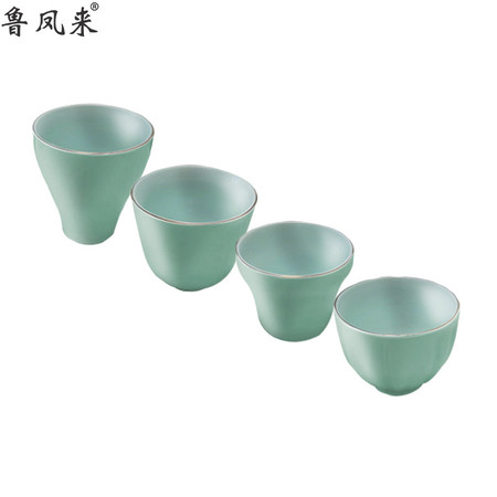 鲁凤来 陶瓷茶杯 汝瓷品茗杯家用主人杯陶瓷茶具礼盒套装图片