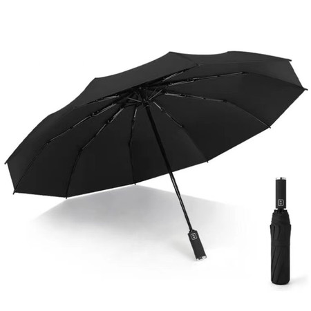 鲁凤来  全自动雨伞 三折晴雨两用伞一键收开黑胶折叠遮阳伞图片