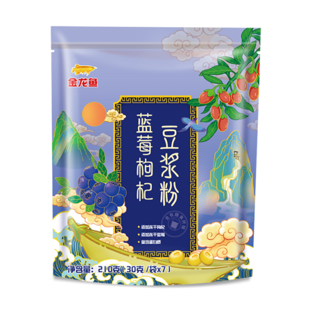  金龙鱼 蓝莓枸杞豆浆粉210g/袋(内含7小包） 速溶豆粉营养早餐图片