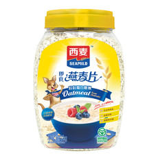  西麦/SEAMILD 西即食燕麦片桶装 1kg*1桶 免煮即食营养早餐