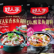 好人家 酸菜鱼调料（350g）+香水鱼调料（160g）