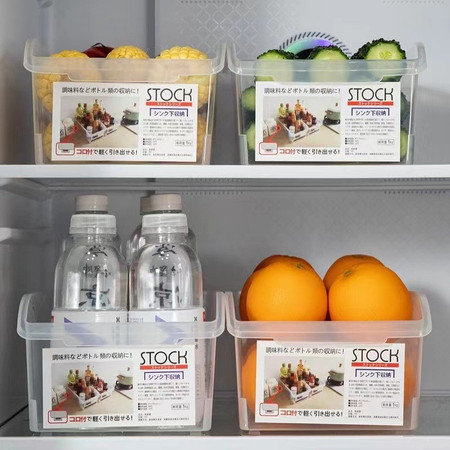  FantianHome 日式长方形透明厨房调味品整理架塑料抽屉式水果冰箱收纳盒图片