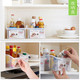  FantianHome 日式长方形透明厨房调味品整理架塑料抽屉式水果冰箱收纳盒