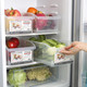  FantianHome 日式长方形透明厨房调味品整理架塑料抽屉式水果冰箱收纳盒